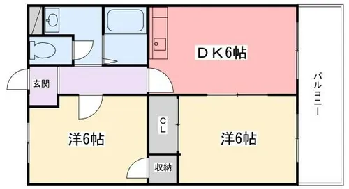 西庄中村コーポ【2階】の間取り
