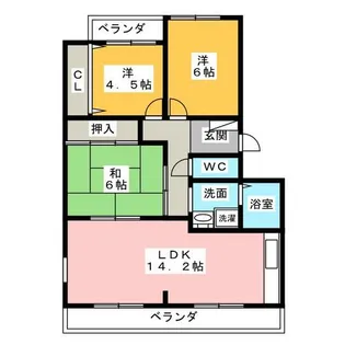 シティライフ焼山【3階】の間取り