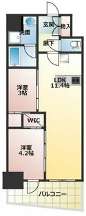 セレニテフラン梅田【14階】の間取り
