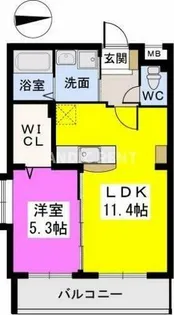 フィオーレ大橋【4階】の間取り