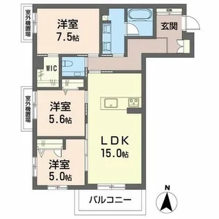 ルジェンド【302号室】の間取り