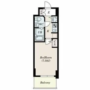 S-RESIDENCE神戸磯上通【13階】の間取り