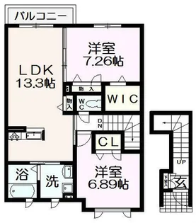 シャーメゾンさくら【2階】の間取り