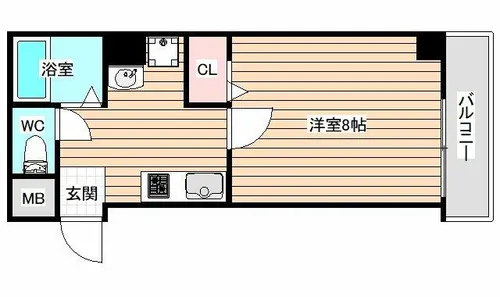 ロイヤルコート【4階】の間取り
