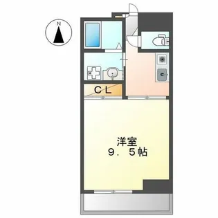 ライジングヴィラ葵【6階】の間取り