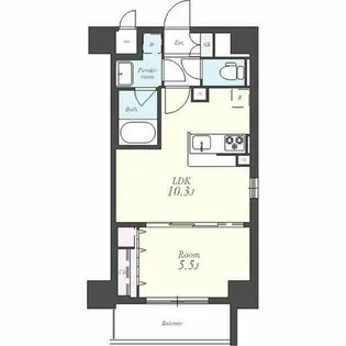 1LDKの間取り画像