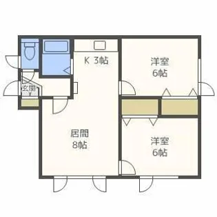 メゾンルミエール【1階】の間取り