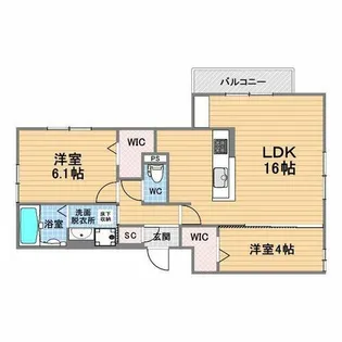 D-residence上甲子園【1階】の間取り