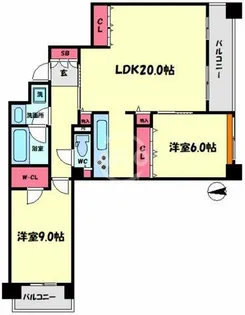 ラジュール南堀江【7階】の間取り