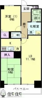 Casa ELEVATO (カーサエレベート)【102号室】の間取り