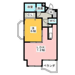 1LDKの間取り画像