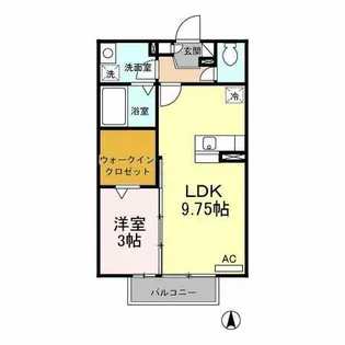 アミティエ安部山【2階】の間取り