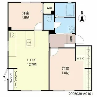 エスポワールホリⅡ【1階】の間取り