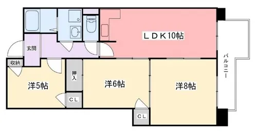 インタービレッジ青山三番館【10階】の間取り
