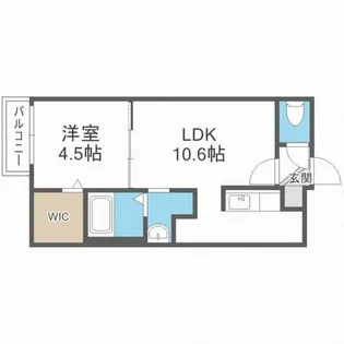 セブンスコート琴似【2階】の間取り