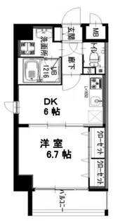 グリーンコート亀島【6階】の間取り