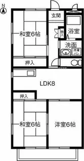 エスポワール中嶋 南棟【2階】の間取り