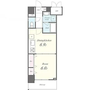 Wコート城西【8階】の間取り