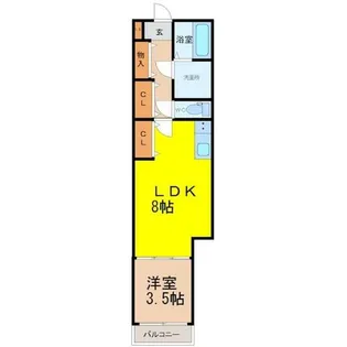 Leciel寺崎【3階】の間取り