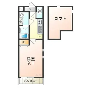 フジパレス南清水町Ⅱ番館【2階】の間取り