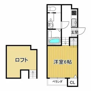 Residence Imaike【105号室】の間取り
