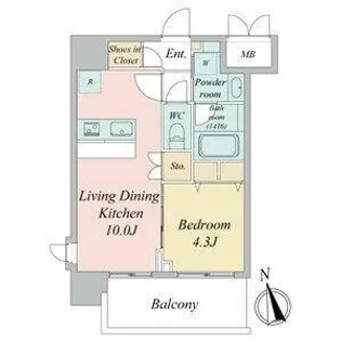 スプランディッド大須門前町【2階】の間取り