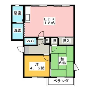 ハイホーム嵯峨 B棟【1階】の間取り