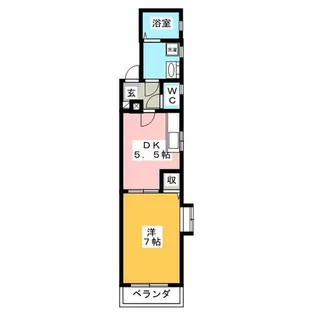 ユーハウス稲沢【1階】の間取り