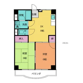 サンハイツ睦【4階】の間取り