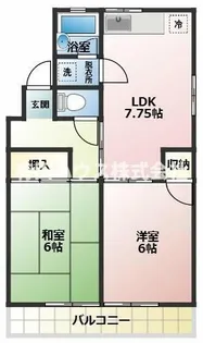 ヴィラ湯浅A棟【301号室】の間取り