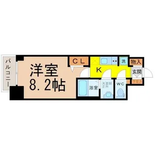 プレサンス広小路通パルス【9階】の間取り