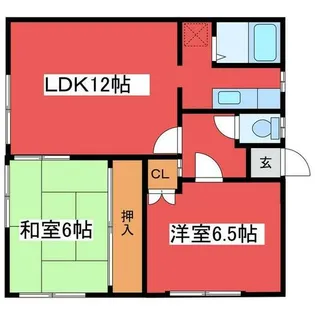 ニューハイツ菅谷【203号室】の間取り
