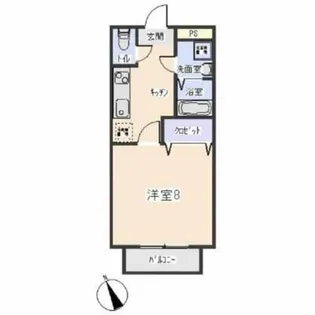 シャトーリ牧御堂A棟【1階】の間取り