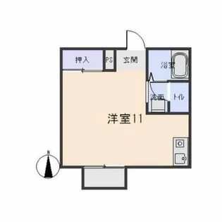 コーポグリーンヒル【1階】の間取り