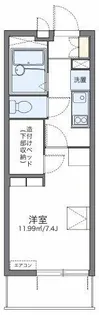 レオパレス菅生【4階】の間取り