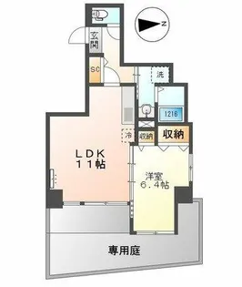 Grand Chainon金山【1階】の間取り
