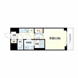 エスリードレジデンス大阪グランノースⅠ【9階】の間取り