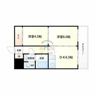 ミフネセントラルベア東三国【13階】の間取り