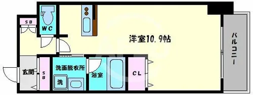 ブラービ上本町【6階】の間取り