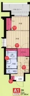 クロスゲートタワーNo86【8階】の間取り