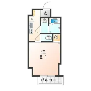 大阪府東大阪市足代北1丁目【マンション】の間取り