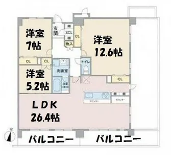 メゾンSK一社【4階】の間取り