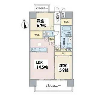 ラトゥール代官町EAST【2階】の間取り