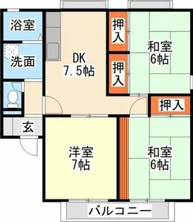 サンビレッジ C棟【1階】の間取り