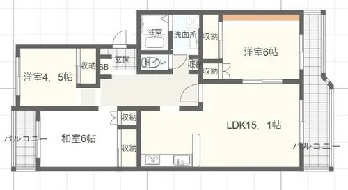 ECLARGE(エクラージュ) A棟【1階】の間取り