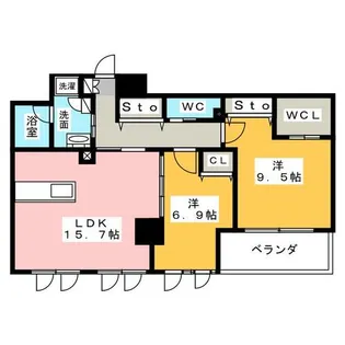 ルーエ錦【8階】の間取り