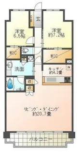 ローレルコート姫路大手前通り【6階】の間取り