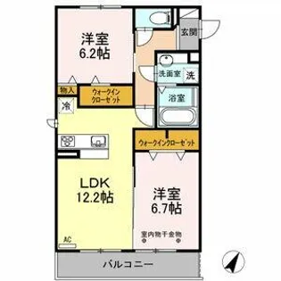 シエルコートⅤ【2階】の間取り