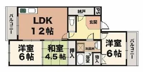 ルモンクレール枝吉【2階】の間取り