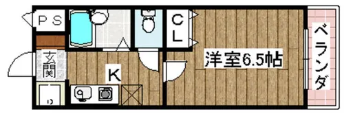 ジュネス高槻【3階】の間取り